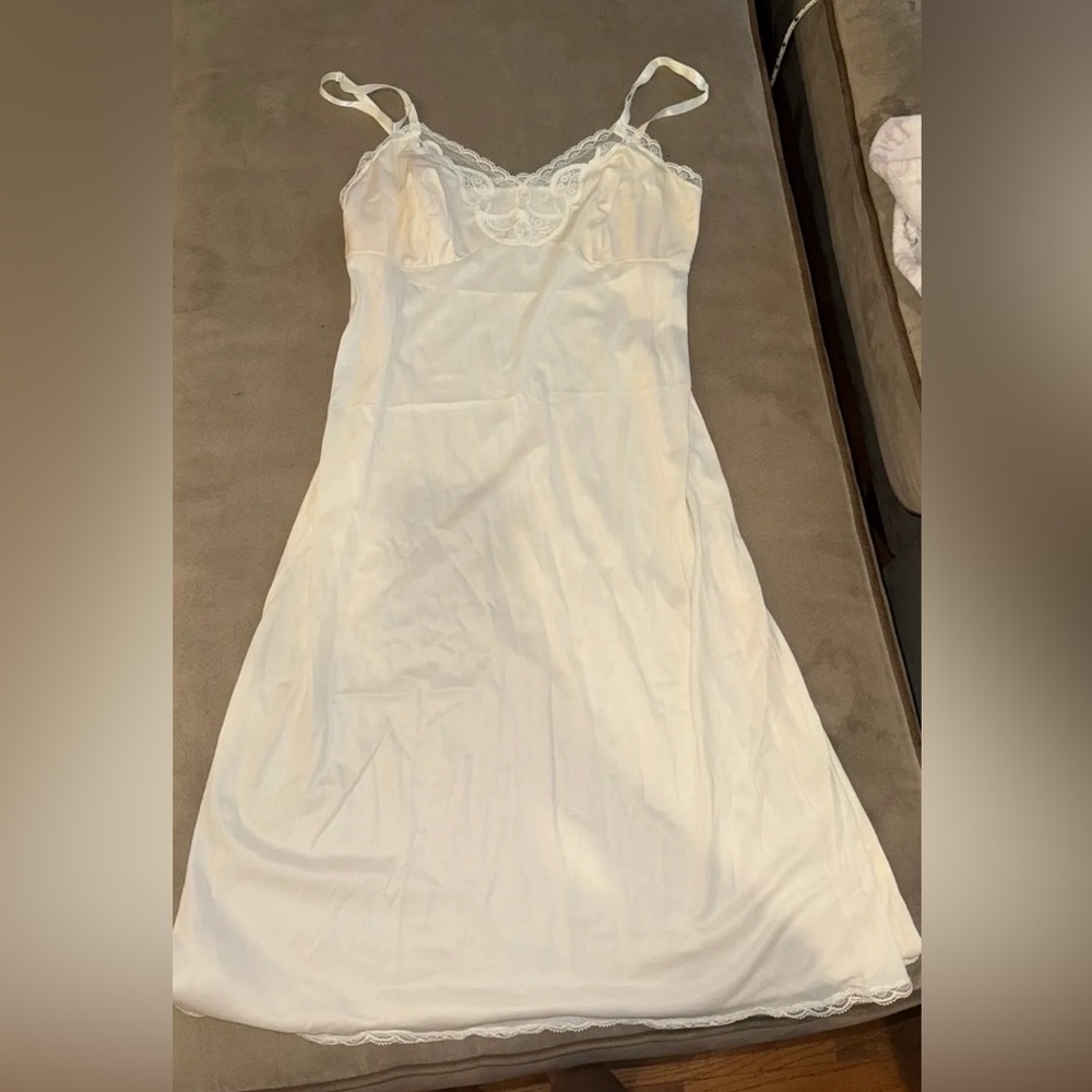 Cream slip vanity fair slip dress